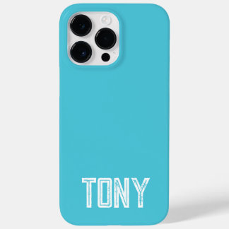 Solid BrightStor Blue Custom Name Monogram Case-Mate iPhone 14 Pro Max Hoesje