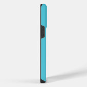 Solid BrightStor Blue Custom Name Monogram iPhone Hoesje (Rechterkant)