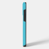 Solid BrightStor Blue Custom Name Monogram iPhone Hoesje (Linkerkant)