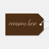 Solid Brown Gift Label Cadeaulabel (Voorkant (Horizontaal))