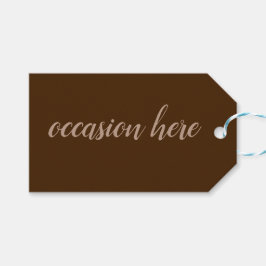 Solid Brown Gift Label Cadeaulabel