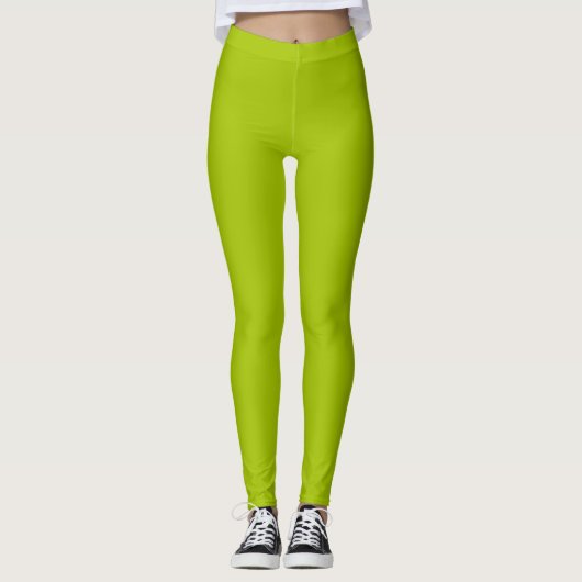Solid Bud Green Decard op Leggings (Voorkant)