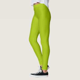 Solid Bud Green Decard op Leggings