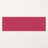 Solid Burgundy Lined Yoga Mat (Voorkant (horizontaal))