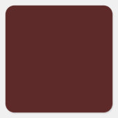 Solid Burnt Maroon Square Stickers (Voorkant)