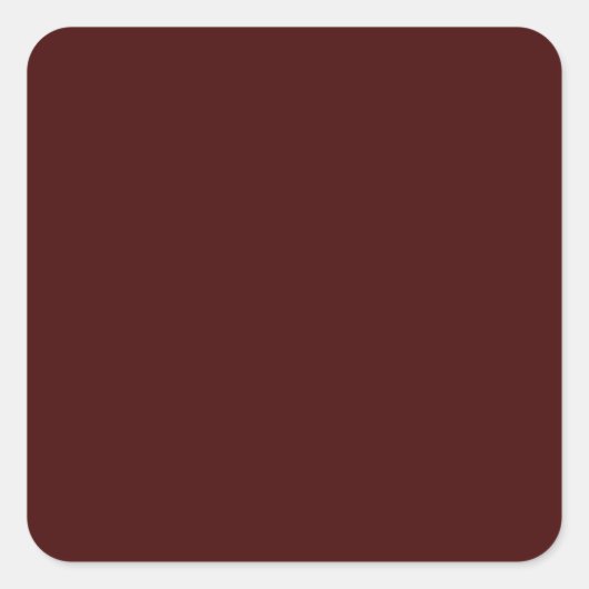 Solid Burnt Maroon Square Stickers (Voorkant)