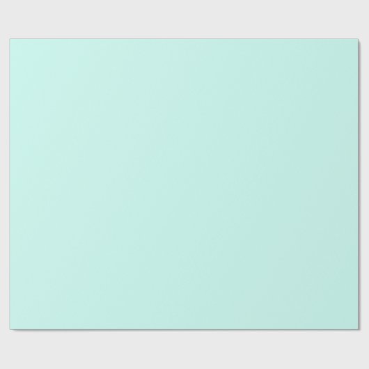 Solid cameo green mint soft turquoise cadeaupapier (Vlak)