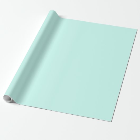 Solid cameo green mint soft turquoise cadeaupapier (Uitgerold)