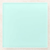 Solid cameo green mint soft turquoise glazen onderzetter (Voorkant)
