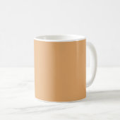 Solid cappuccino beige light brown koffiemok (Voorkant rechts)