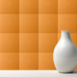 Solid carrot orange tegeltje<br><div class="desc">Trendy simple design in carrot orange solid color.</div>