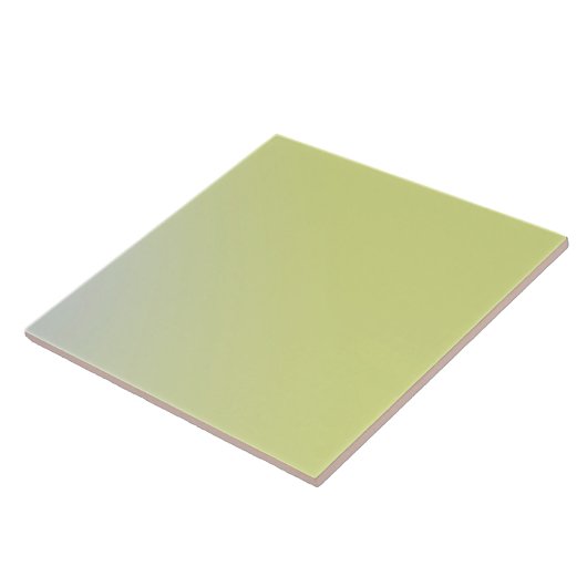 Solid Celery Green Ombre Ceramic Tile Tegeltje (Zijkant)