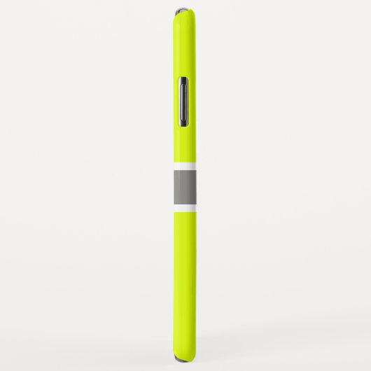 Solid Chartreuse Modern Grey Ribbon Elegant Name Case-Mate iPhone Case (Achterkant/rechts)