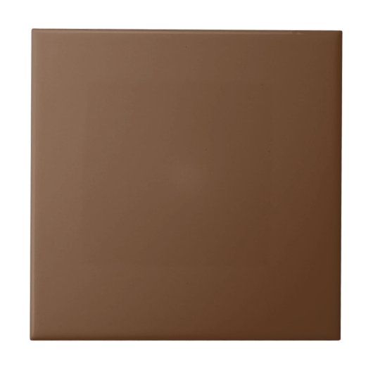 Solid Chocolate Brown Keramische Tegel 3 Tegeltje (Voorkant)
