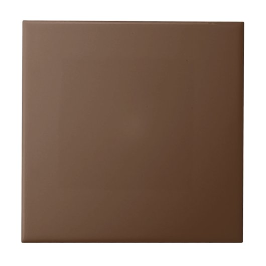 Solid Chocolate Brown Keramische Tegel 5 Tegeltje (Voorkant)