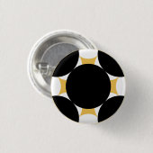 Solid Circle Cross van Kenneth Yoncich Ronde Button 3,2 Cm (Voorkant /achterkant)