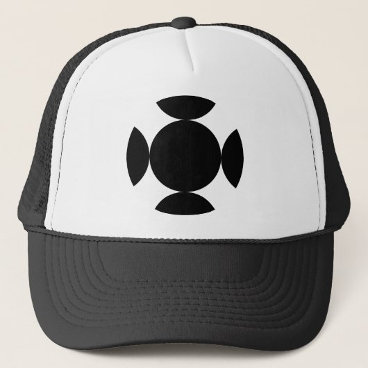 Solid Circle Cross van Kenneth Yoncich Trucker Pet (Voorkant)