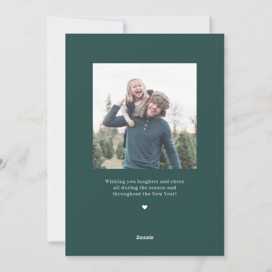 Solid Clean Collage bewerkbare kleur Christmas Kaa Feestdagenkaart (Achterkant)