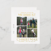 Solid Clean Collage FOLIE Kerst Kaart Briefkaart (Voorkant / Achterkant)