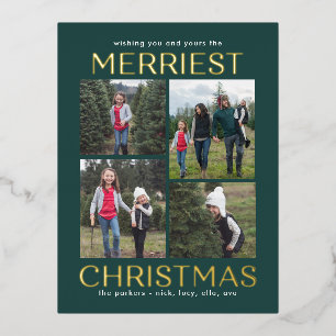Solid Clean Collage FOLIE Kerst Kaart Briefkaart