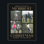 Solid Clean Collage Kerst Briefkaart<br><div class="desc">Vier het seizoen met deze moderne en stijlvolle kaart van Berry Sweet. Bezoek berryberrysweet.com voor stijlvolle briefpapier en gepersonaliseerde geschenken!</div>