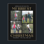 Solid Clean Collage Kerst Briefkaart<br><div class="desc">Vier het seizoen met deze moderne en stijlvolle kaart van Berry Sweet. Bezoek berryberrysweet.com voor stijlvolle briefpapier en gepersonaliseerde geschenken!</div>