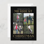 Solid Clean Collage Kerst Briefkaart (Voorkant / Achterkant)