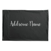 Solid Color Basic Black Modern stijlvol Kussensloop (Achterkant)