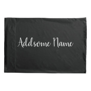 Solid Color Basic Black Modern stijlvol Kussensloop