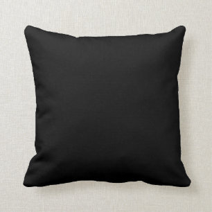 Solid Color Black Sjabloon 000000 Pillow Kussen