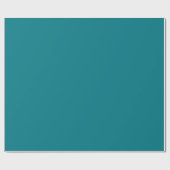 Solid Color Blue Blauwgroen Cadeaupapier (Vlak)