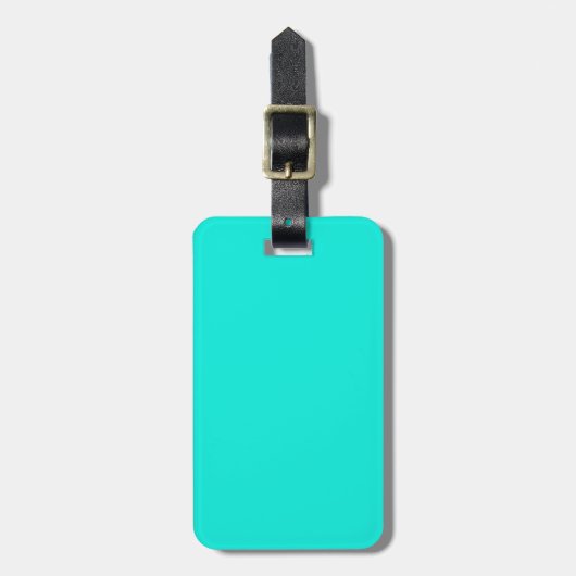 Solid Color: Bright Aqua Bagagelabel (Voorkant verticaal)