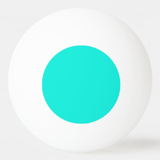 Solid Color: Bright Aqua Pingpongbal (Voorkant)