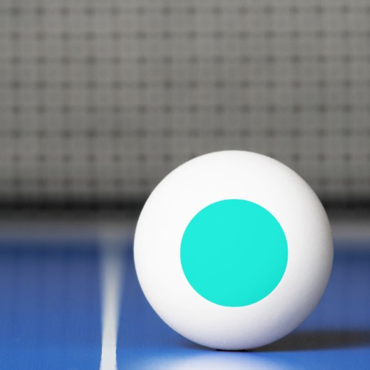 Solid Color: Bright Aqua Pingpongbal (Net)