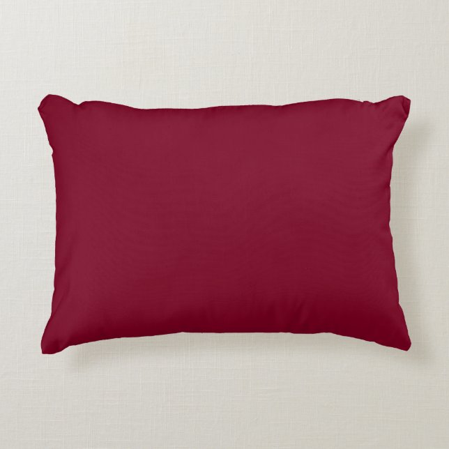 Solid Color burgundy maroon Accent Kussen (Voorkant)