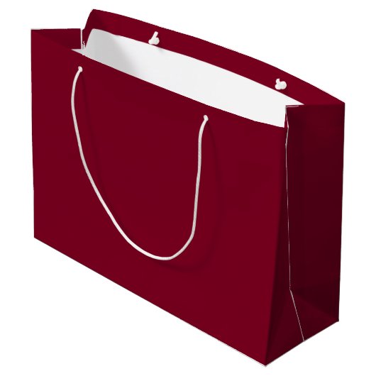 Solid Color burgundy maroon Groot Cadeauzakje (Achterkant Gekanteld)