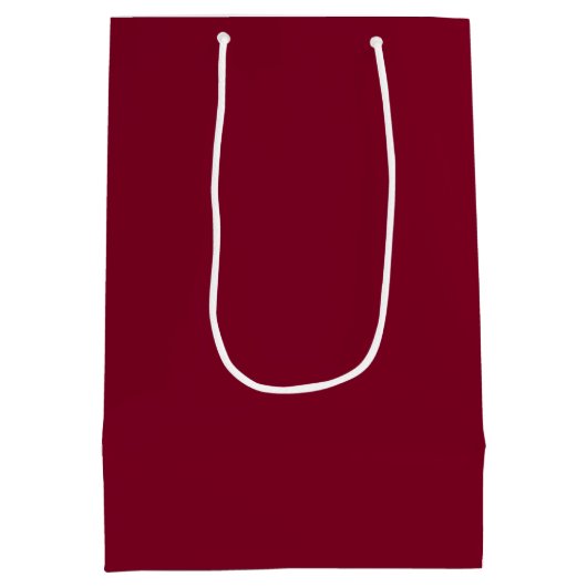 Solid Color burgundy maroon Medium Cadeauzakje (Achterkant)