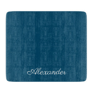 Solid Color Dark Blauwgroen Blue sjabloon White Sc Snijplank