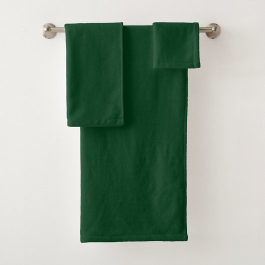 Solid Color dark green Bad Handdoek (Insitu)