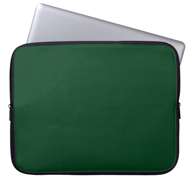 Solid Color dark green Laptop Sleeve (Voorkant)