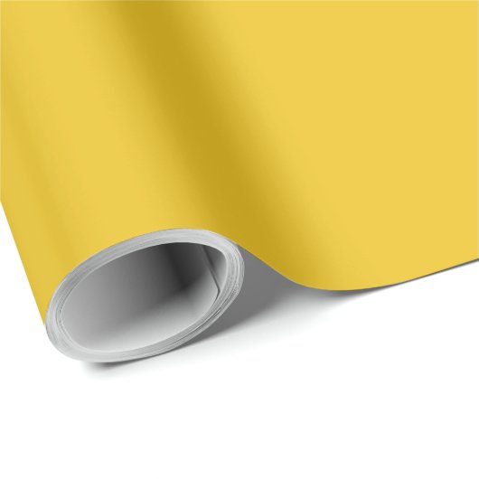 Solid color deep lemon mustard yellow cadeaupapier (Rol Hoek)