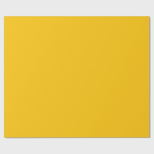 Solid color deep lemon mustard yellow cadeaupapier (Vlak)
