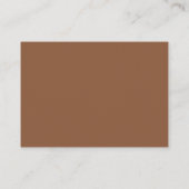 Solid Color Earthy Rust Wedding Accommodations Informatiekaartje (Achterkant)