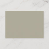 Solid Color Earthy Sage Wedding Accommodations Informatiekaartje (Achterkant)