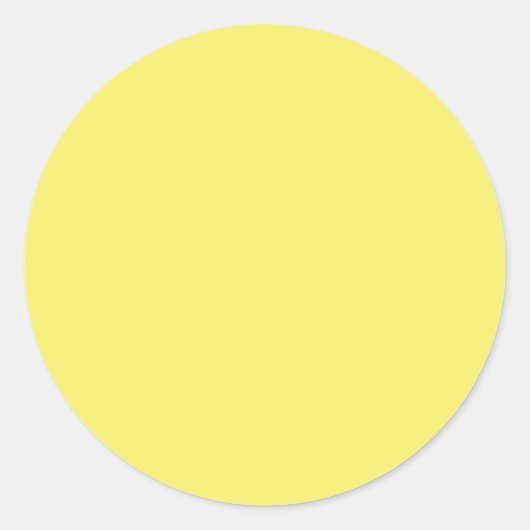 Solid Color FFFF66 gele achtergrondSjabloon Ronde Sticker (Voorkant)