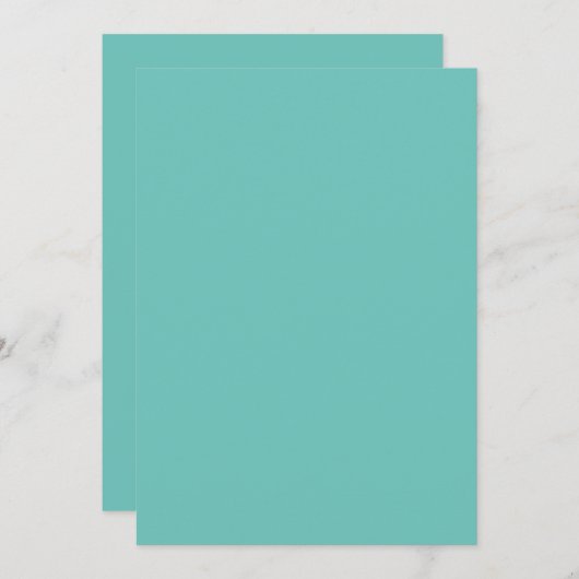 Solid Color Flat Invitations Aankondigingen Kaart (Voorkant / Achterkant)