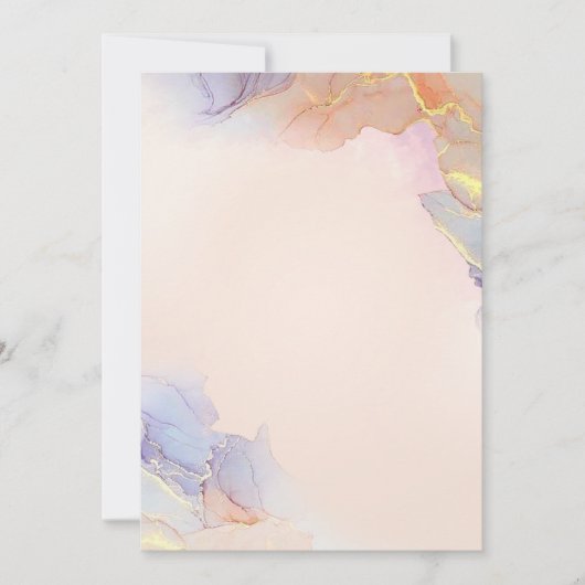 Solid Color Flat Invitations Aankondigingen Kaart (Voorkant)