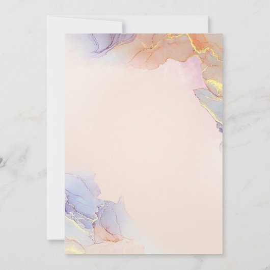 Solid Color Flat Invitations Aankondigingen Kaart (Achterkant)