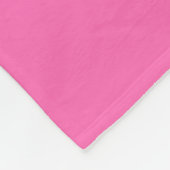 Solid Color: Hot Pink #2 Fleece Deken (Hoek)