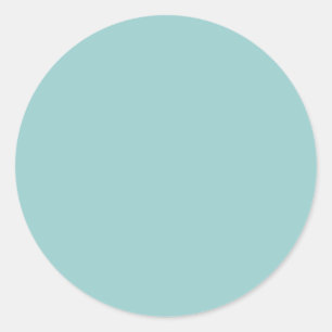 Solid Color Light Blue 99CCCC Background Ronde Sticker